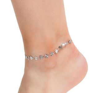 Paparazzi Silver Floral Anklet